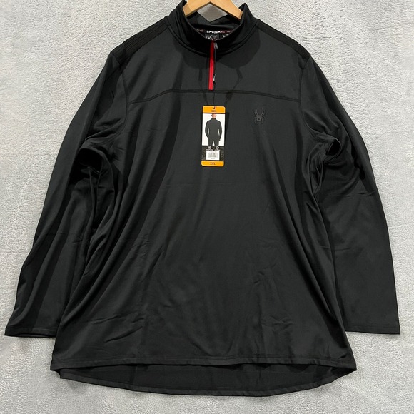 SPYDER Top Mens 2XL Performance 1/4 Zip Pullover ProWeb Moist‎ Wicking - Picture 1 of 8